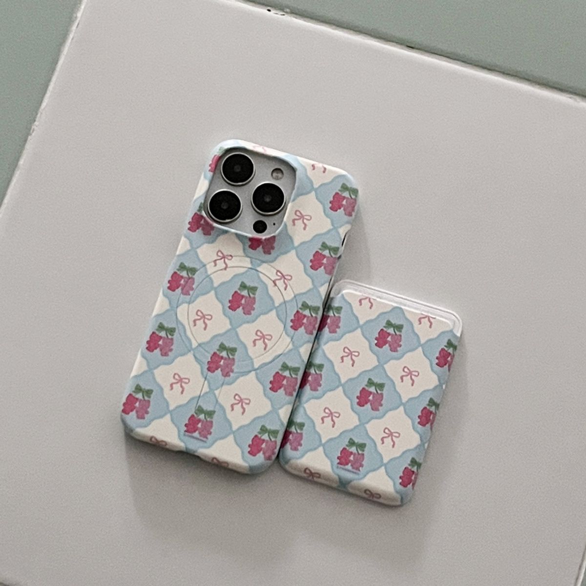 더나인몰(THE NINEMALL) cherry gummy checkerboard [맥세이프 카드슬롯]