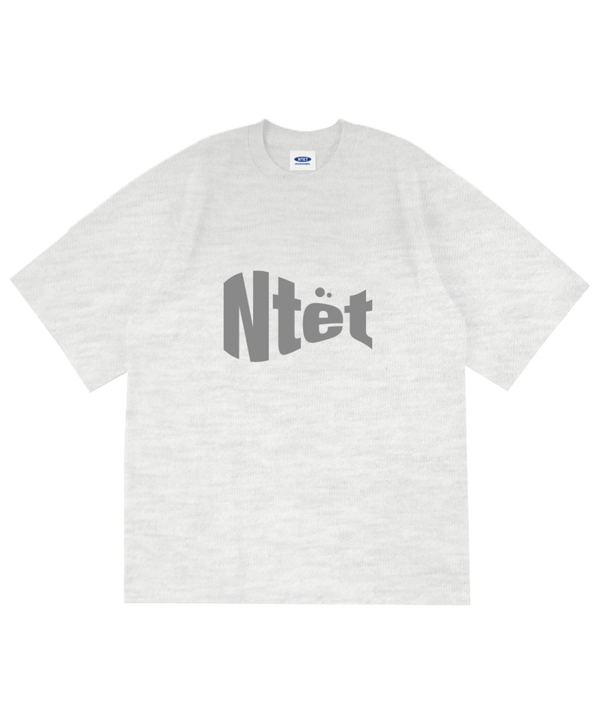 엔티이티(NTET) 웻 로고 오버핏 반팔티 백메란지