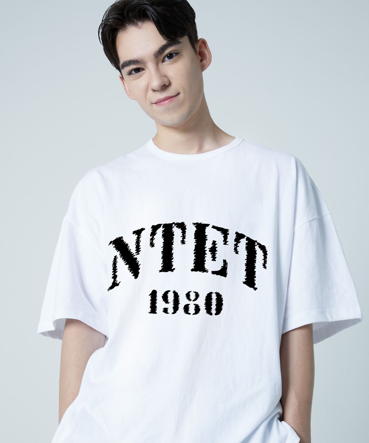엔티이티(NTET) 1980버즈 오버핏 반팔티 화이트