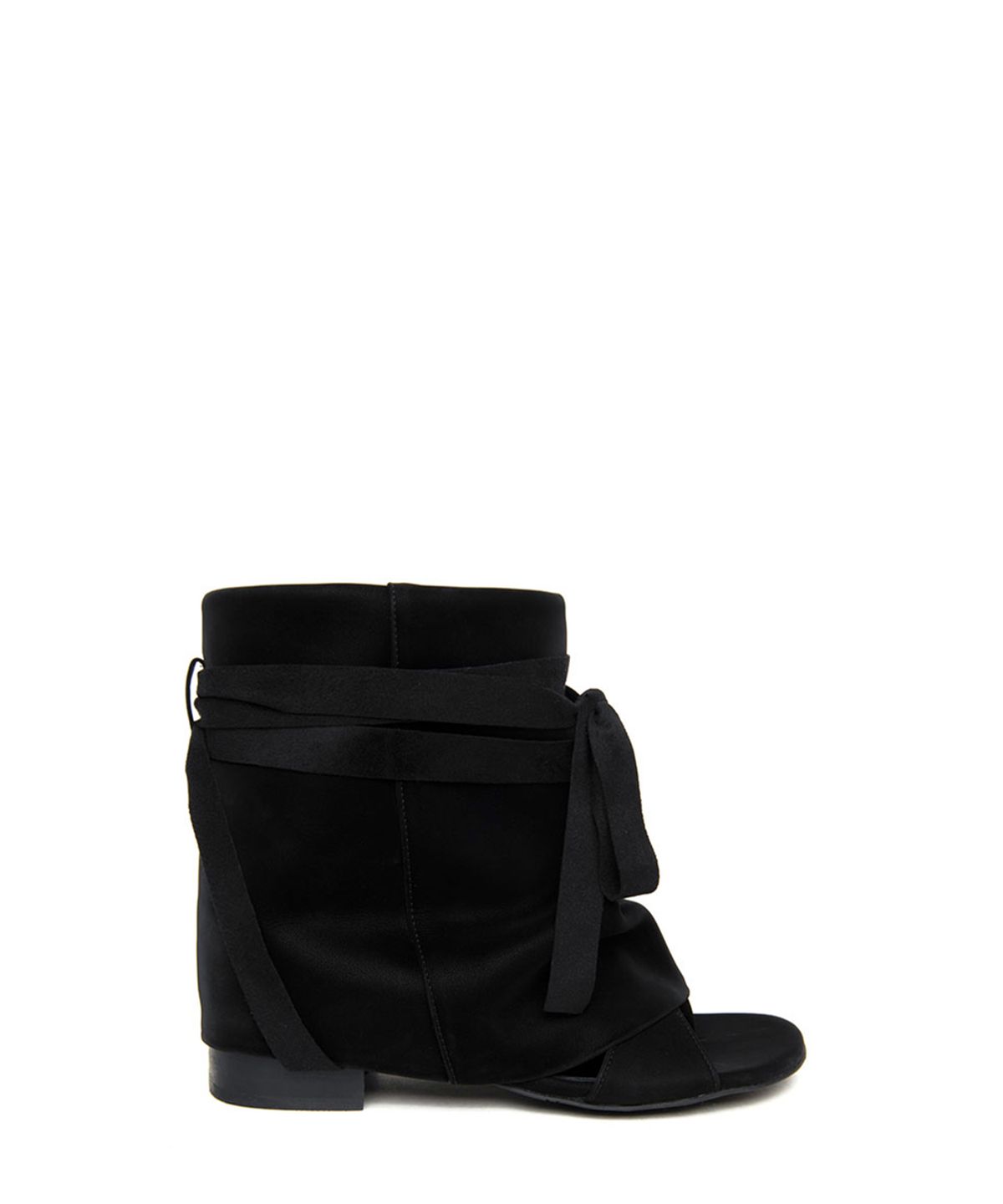 쓰리투에이티(THREE TO EIGHTY) WRAP SANDAL BOOTS BLACK