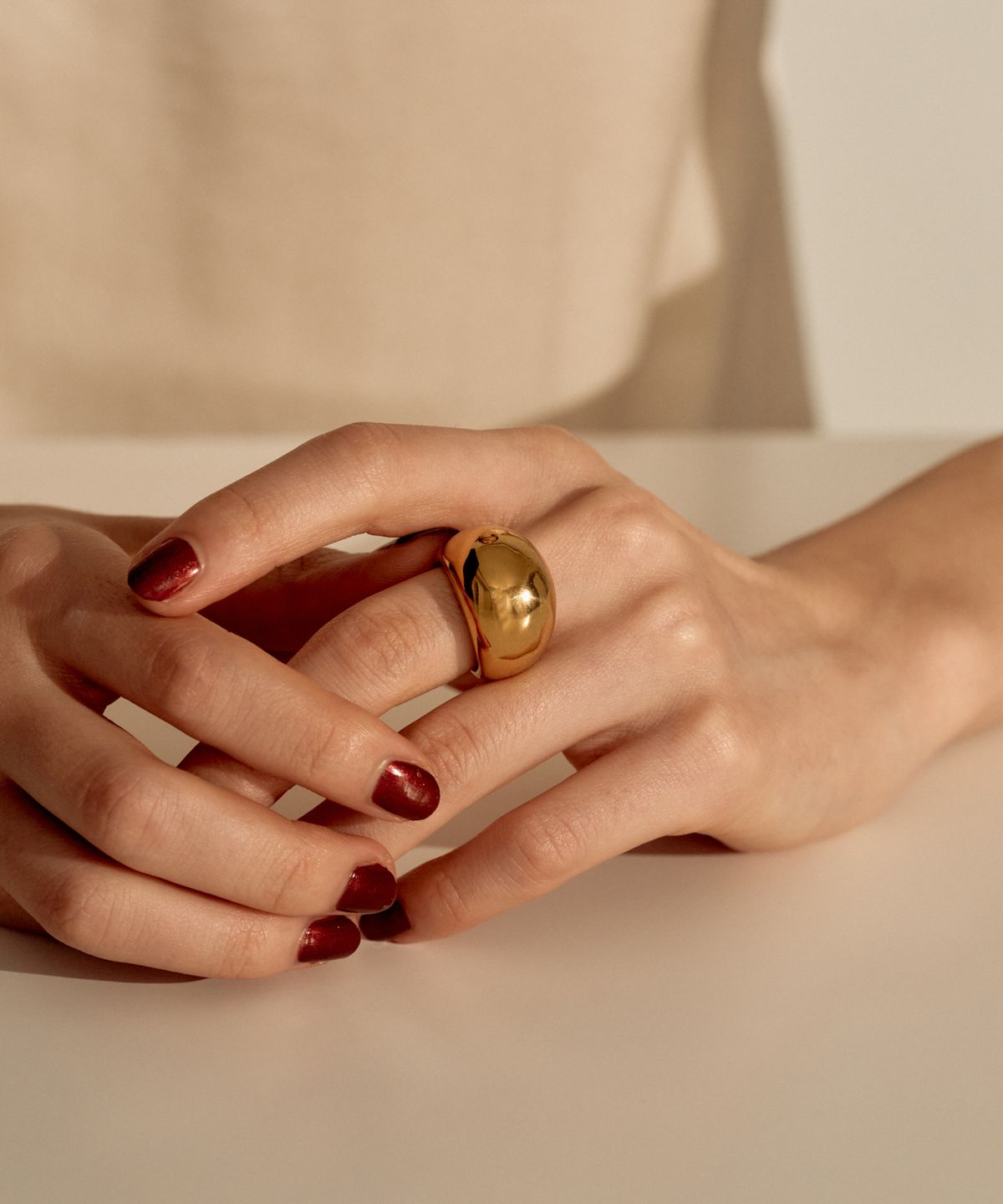 노비스도쿄(NOVICE TOKYO) 청키 링 Chunky Ring［Stainless］/ gold