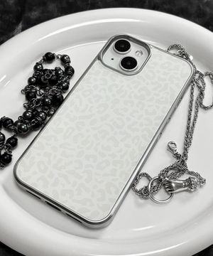 레오파드 실버 글라스 범퍼 케이스