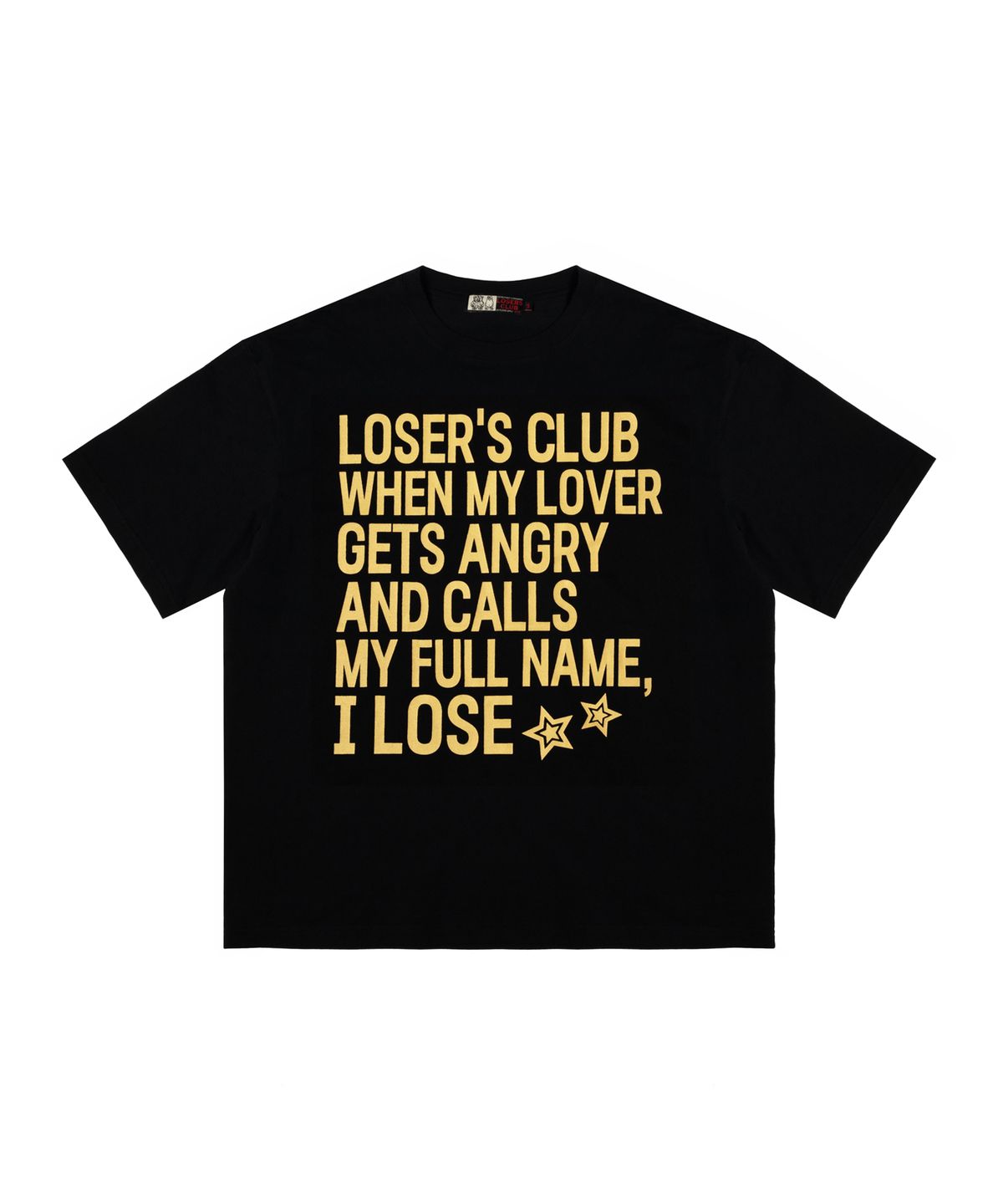 루저스클럽(LOSERS CLUB) 슬로건 반팔티셔츠 블랙
