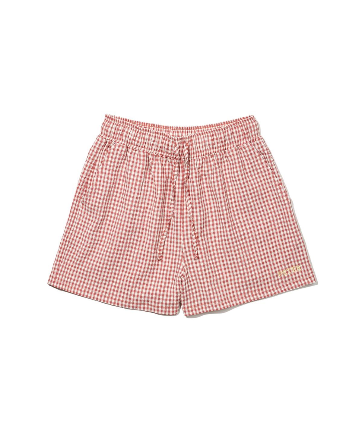 마이네임이즈피터(MYNAMEISPETER) PETER CHECK PAJAMA SHORTS - RED
