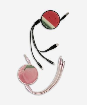 3 in 1 smart reel charge cable (4 options) 고속 충전 케이블 과일