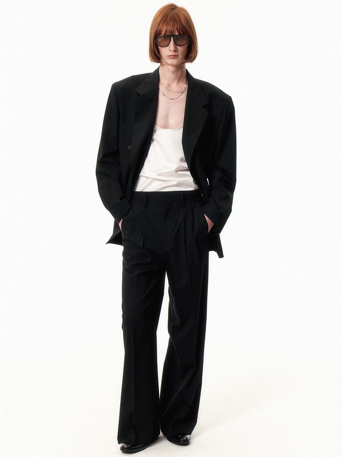 쿠르베(COURBE) High Waist Flare Pants (Black)