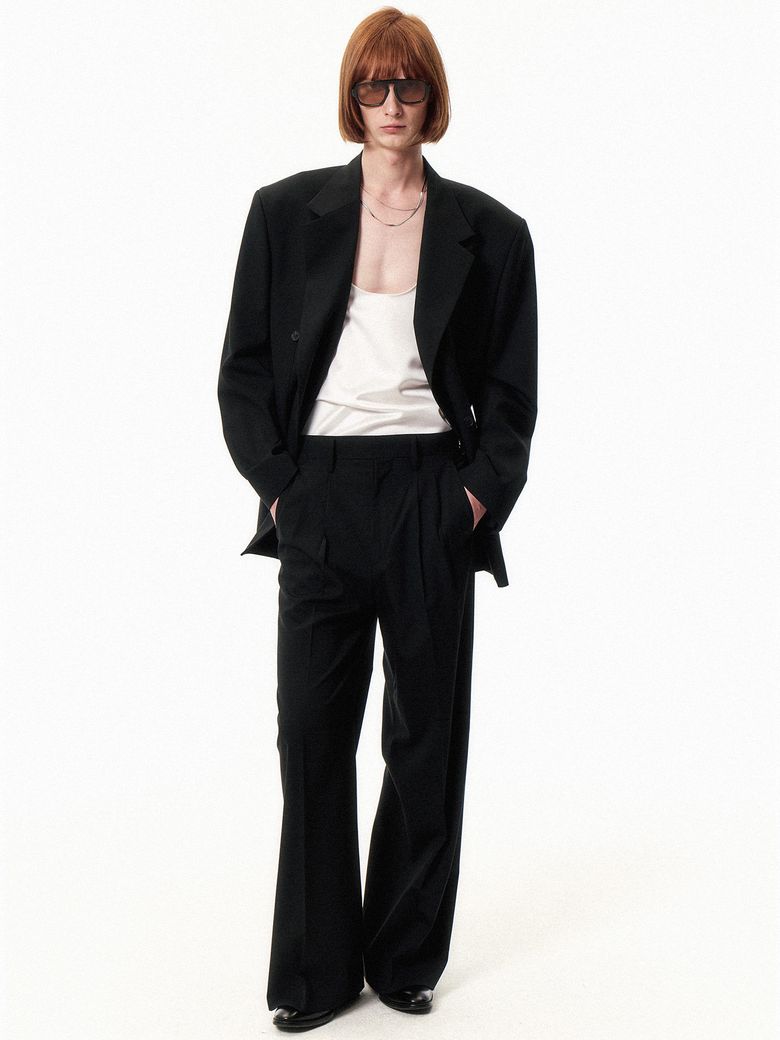 High Waist Flare Pants (Black)