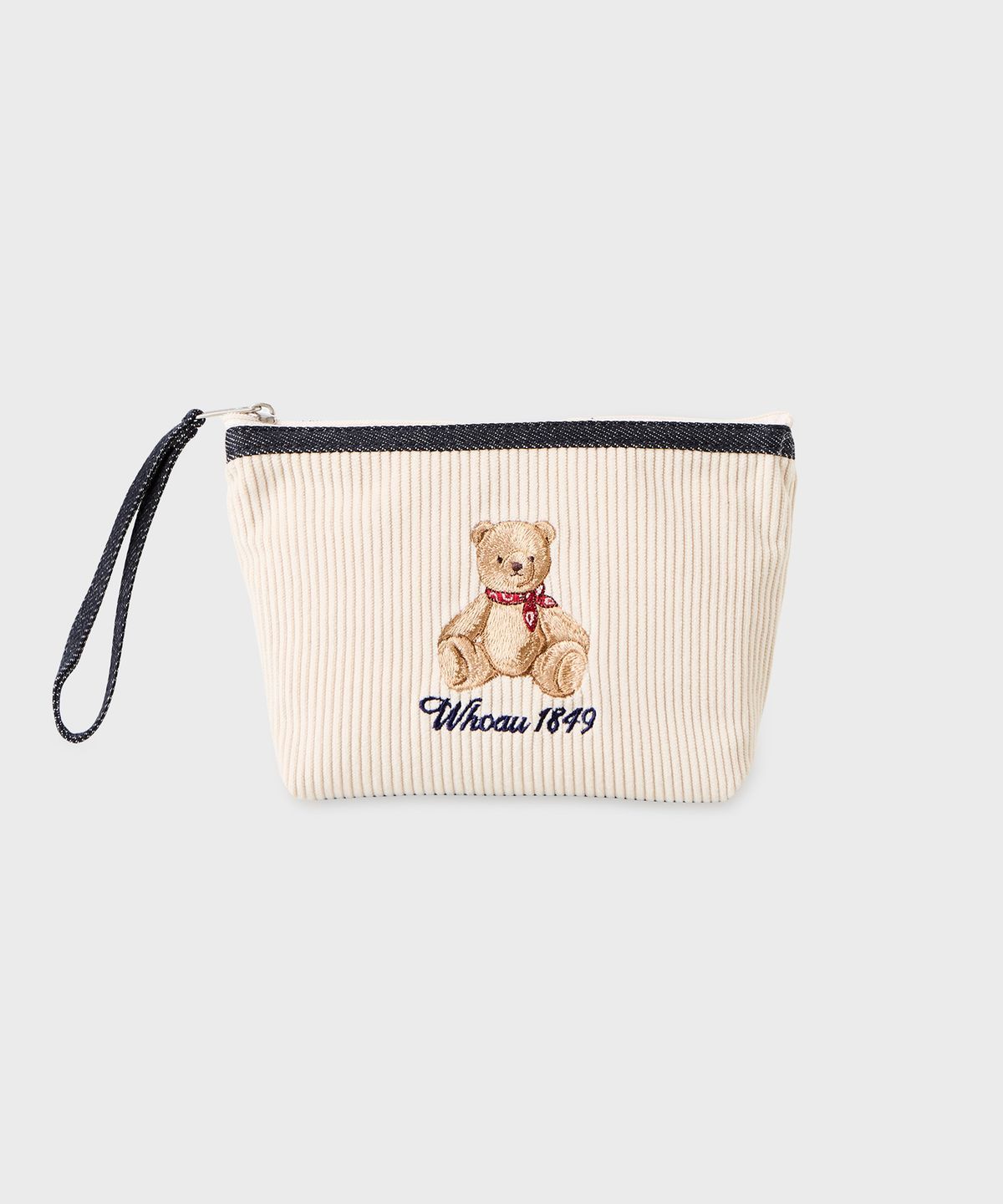 후아유(WHO.A.U) Bear Embroidery Pouch / WHAQG4912A