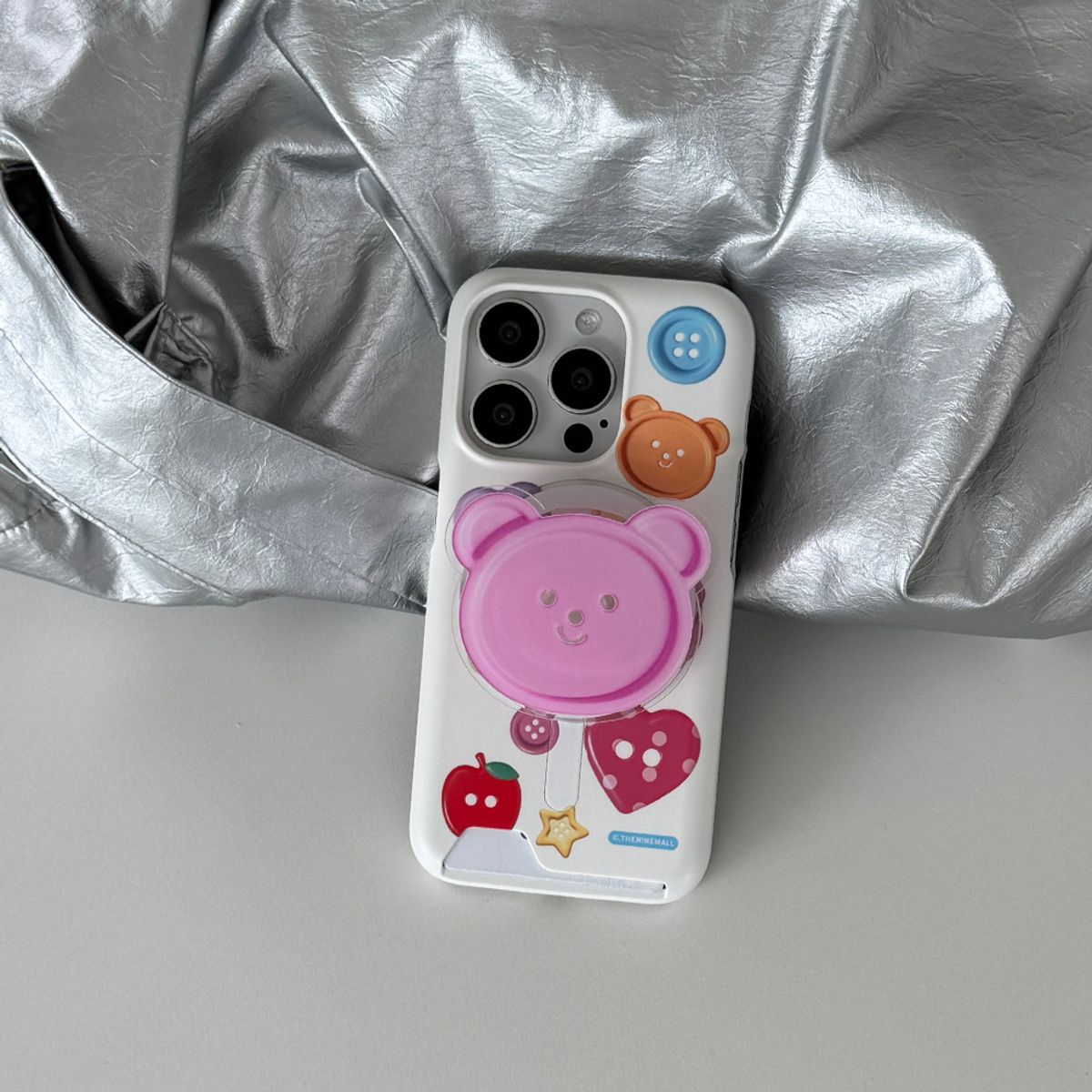 더나인몰(THE NINEMALL) cherished button pattern [맥세이프 카드수납 폰케이스]