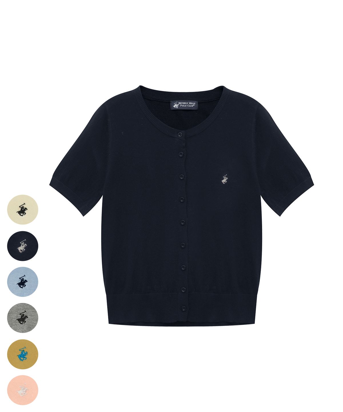 비버리힐스 폴로클럽(BHPOLOCLUB) 여성 데일리 소프트 터치 반팔 가디건 6Color TK015