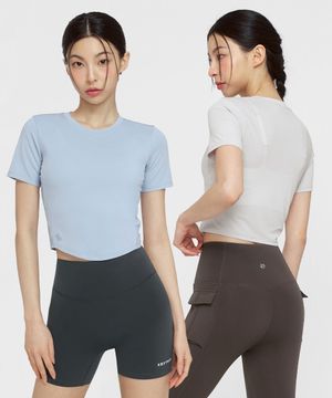 [2PACK] 아이스센트 크롭 숏슬리브 XFK1TS1001