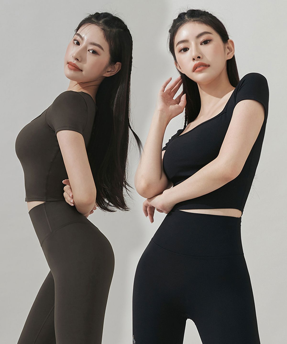 젝시믹스(XEXYMIX) [2PACK] 젤라 인텐션 와이드 스퀘어 크롭탑 XT4332F