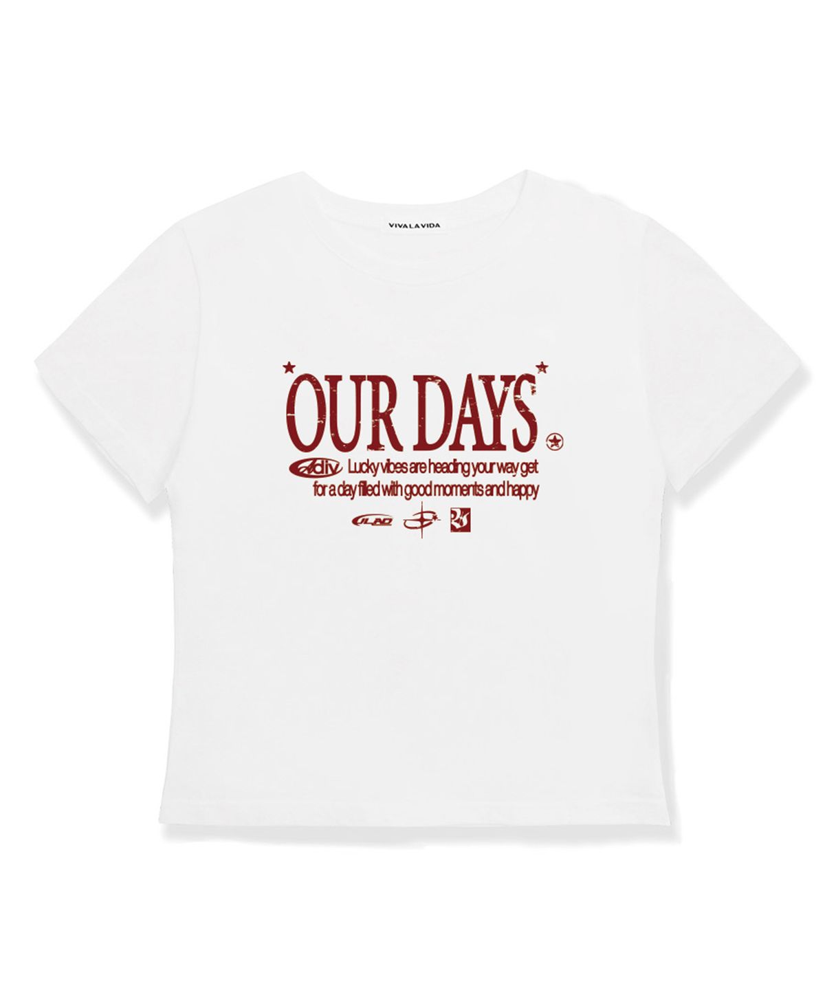 비바라비다(VIVA LA VIDA) Ourdays 크롭 반팔 티셔츠