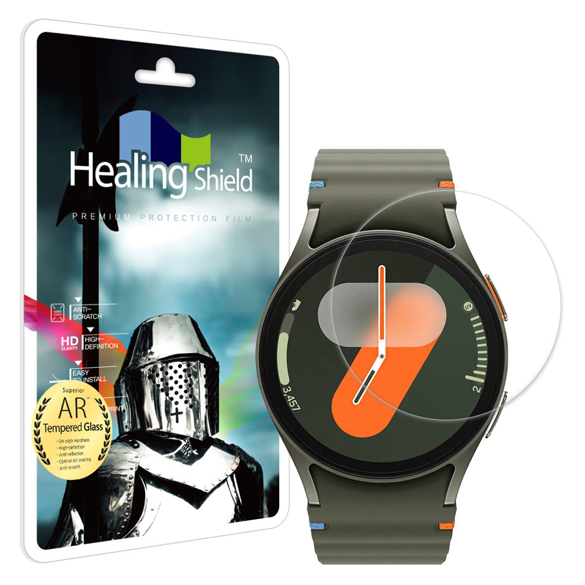 힐링쉴드(HEALINGSHIELD) 갤럭시워치7/6/5/4 44mm 고화질 강화유리필름 1매