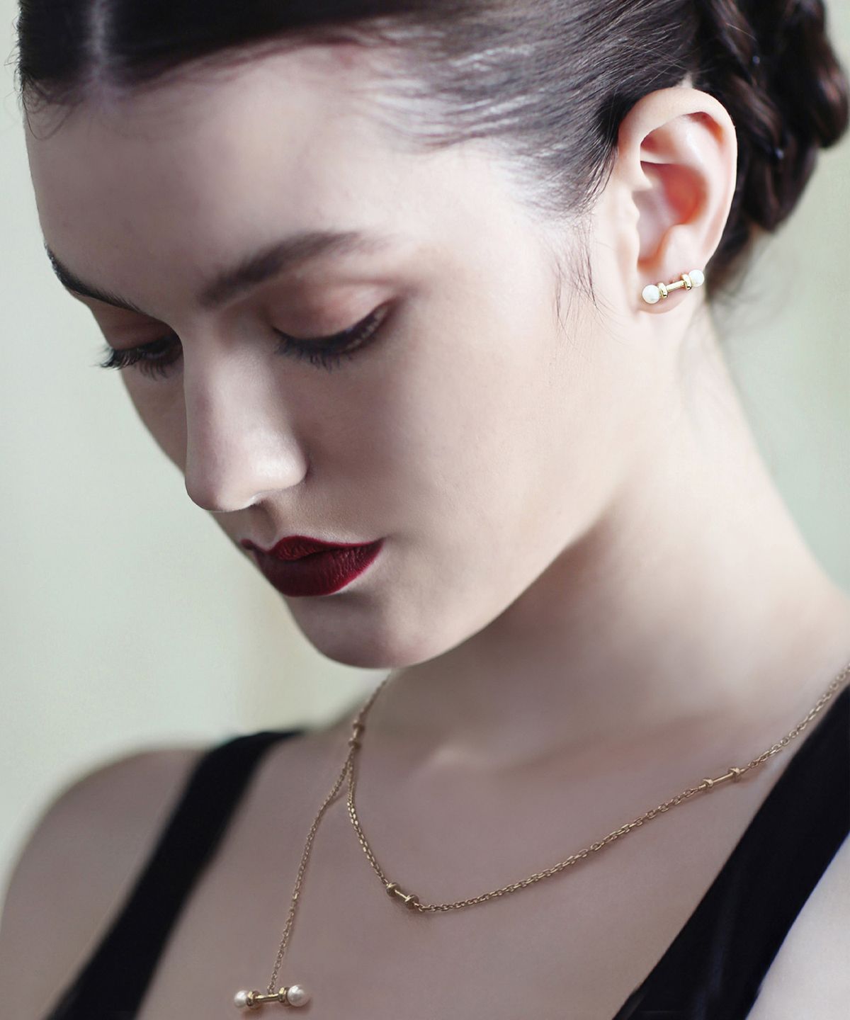 트렌카디즘(TRENCADISM) 다니엘 귀걸이 14K 골드 담수진주 이어링 DANIELLE_Earring_DNE16HGPL