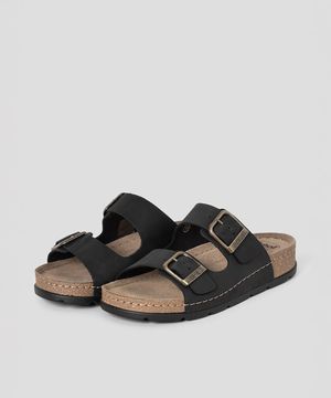 (WOMEN) 투스트랩 컴포트 샌들  블랙 (HH54K2F165)