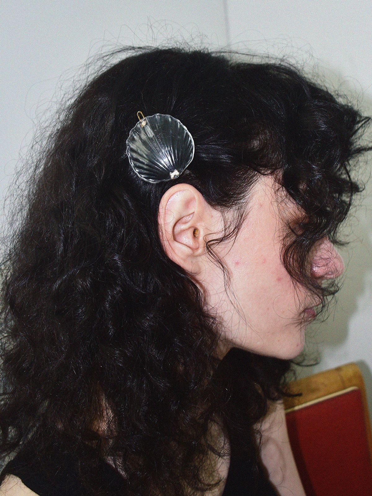 유지떼(USITE) SHELL LIGHT HAIR PIN, WHITE