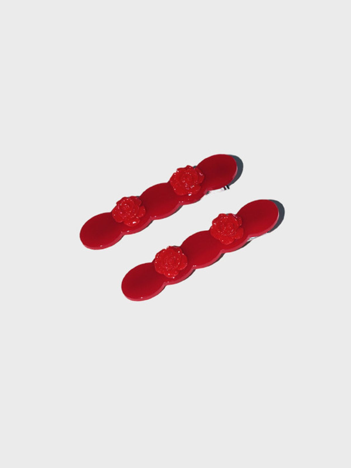 유지떼(USITE) Field RED Flower HAIR PIN (2PCS 1SET)