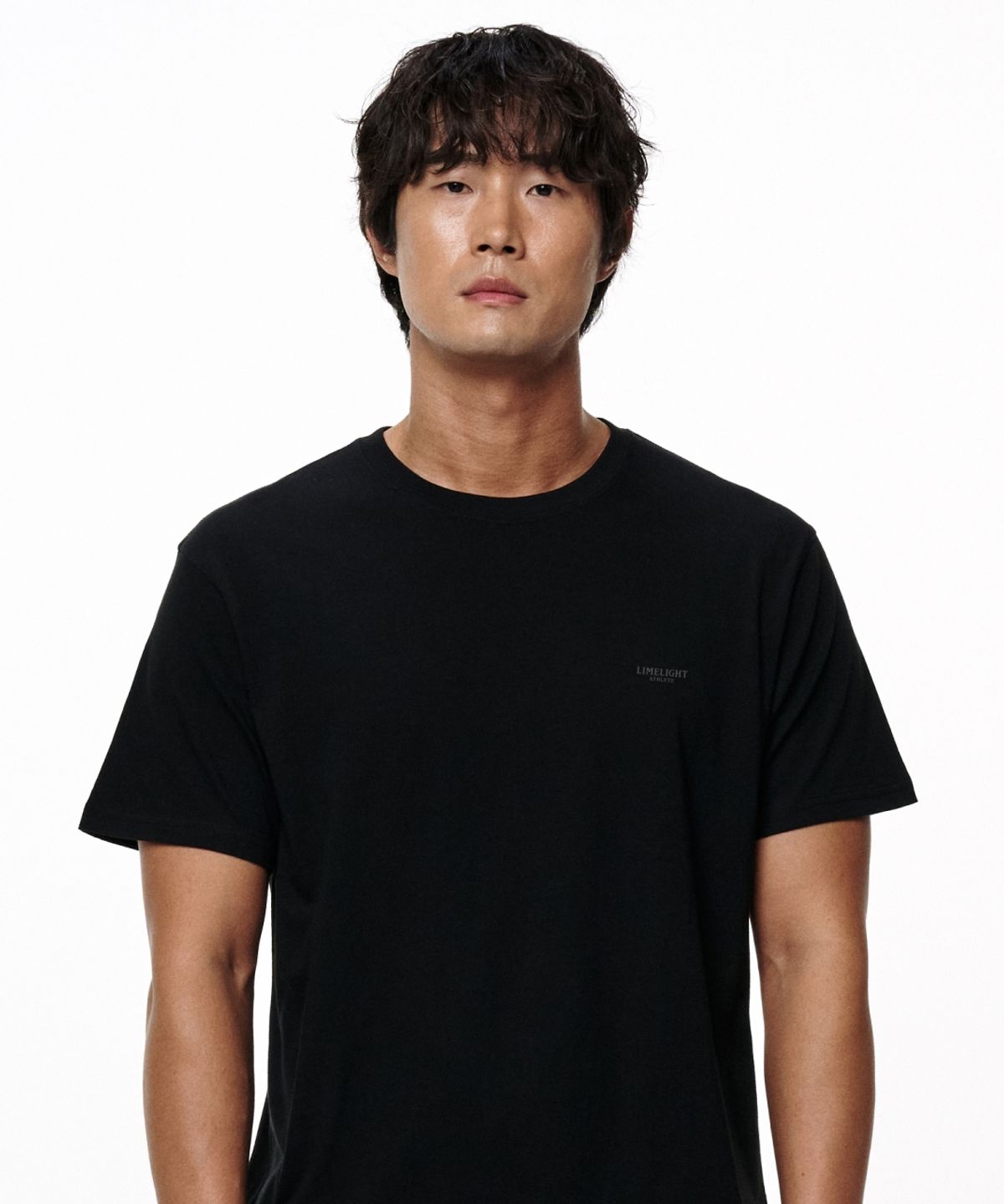 라임라잇 어패럴(LIMELIGHT APPAREL) 애슬릿 스탠다드 핏 티셔츠 (블랙/그레이)