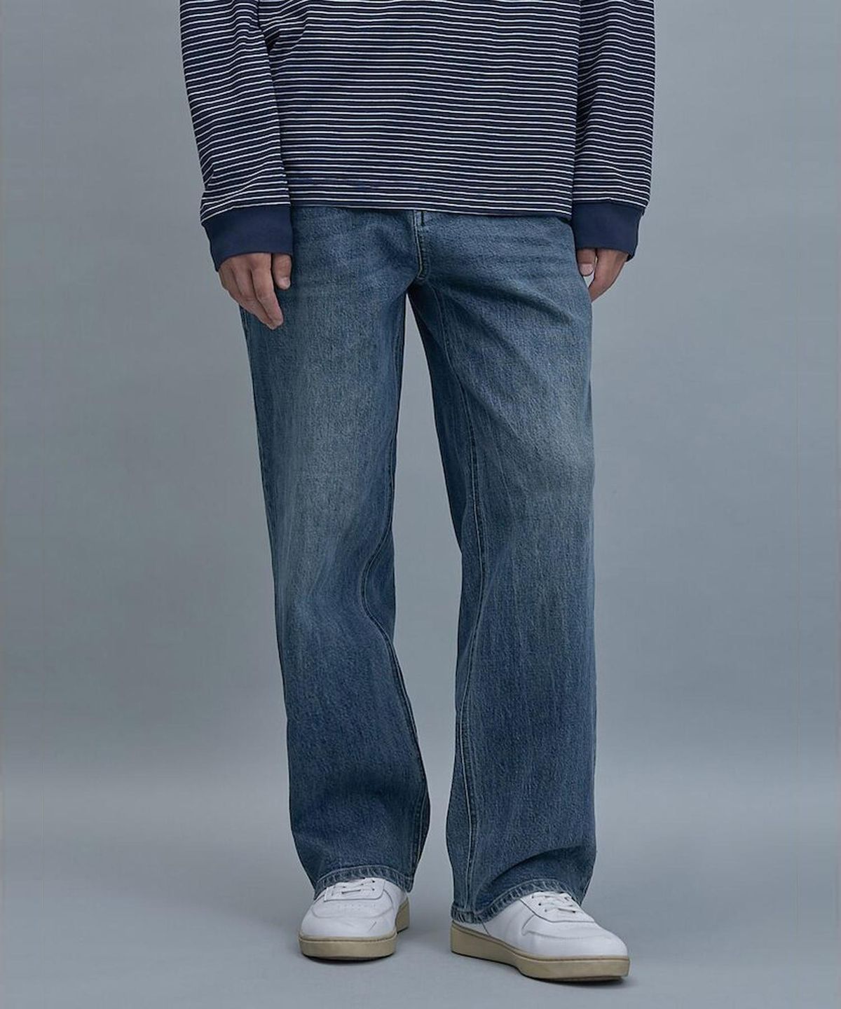 시프트지(SHIFT.G) Semi Wide Tapered Denim Pants  Navy