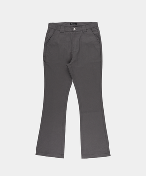 스냅 버튼 부츠컷 팬츠 차콜