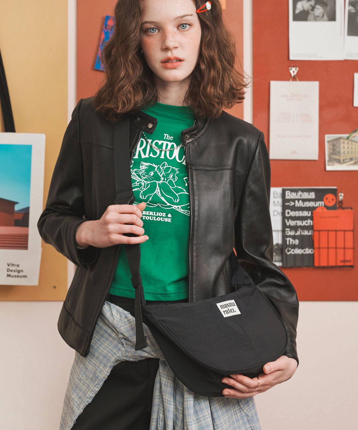 마스마룰즈(MASMARULEZ) mini ver. Halfmoon cross bag_Black