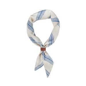 [HANDMADE] Linnen Bandanna Scarf - Blue Stripe (린넨 트라이앵글 반다나) (선물포장)