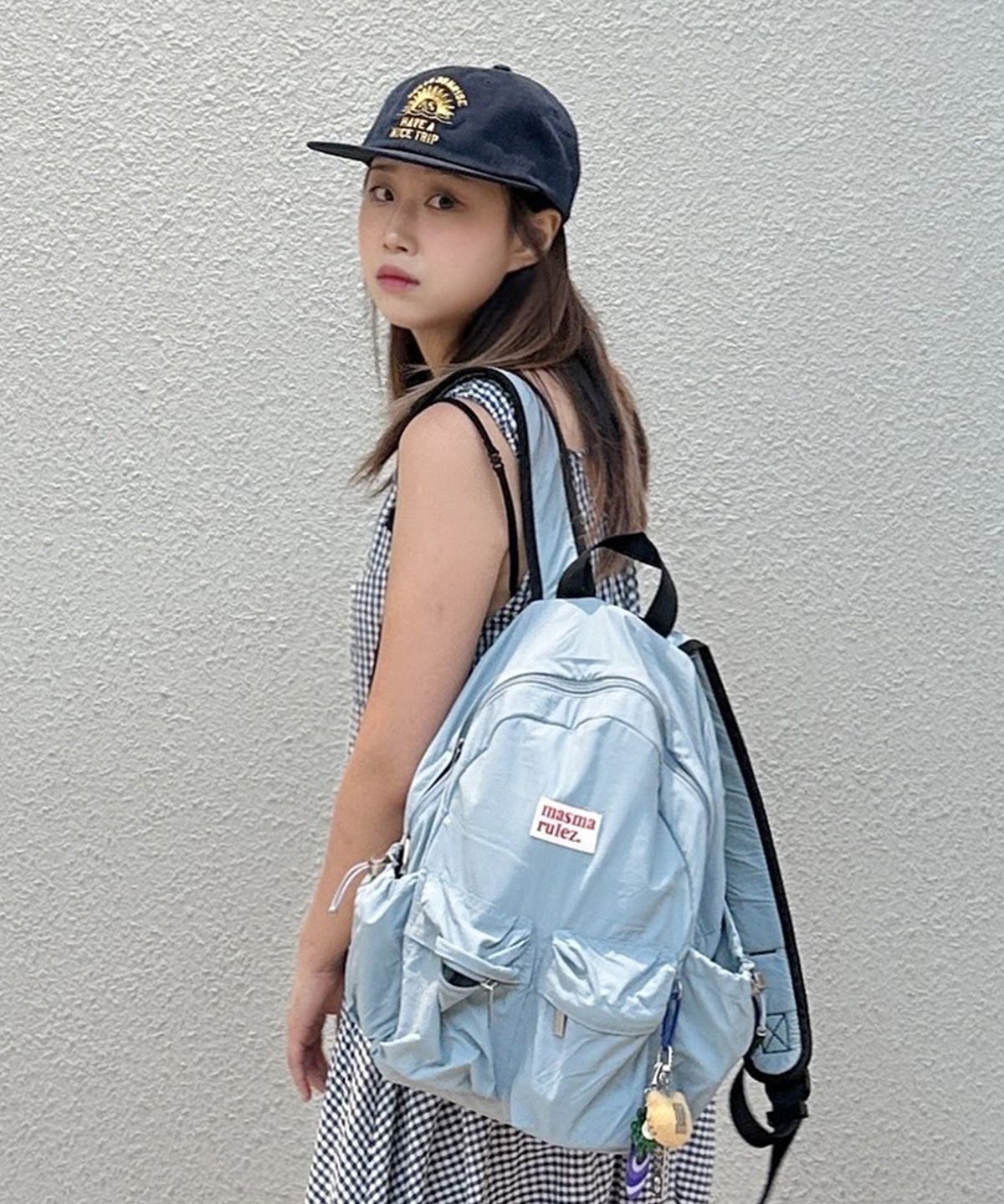 마스마룰즈(MASMARULEZ) mini ver. Two pocket daily backpack_Blue