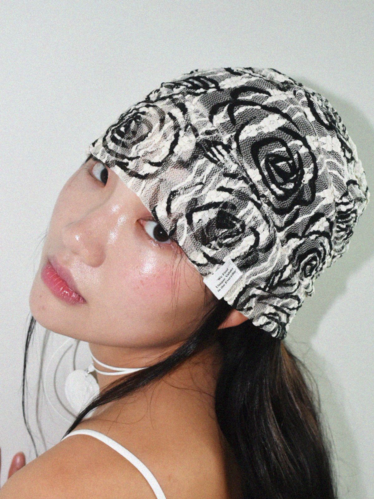 유지떼(USITE) Floral SUMMER Hat (ROSE IVORY)