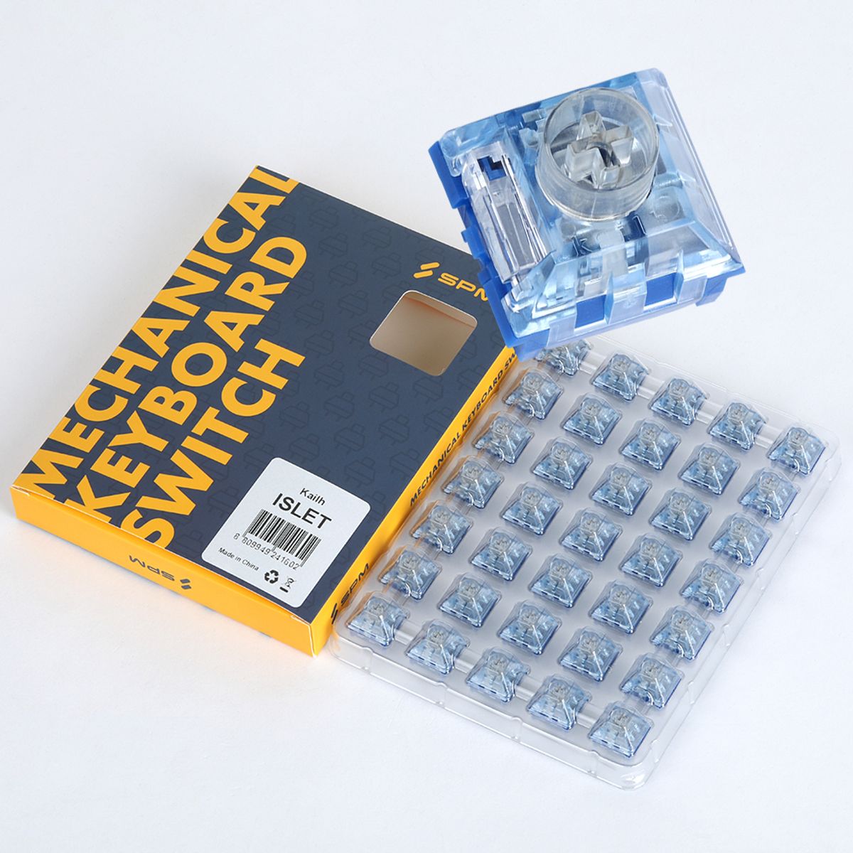 에스피엠(SPM) 카일 Kailh Deep Sea Islet 아일렛 저소음 리니어 공장윤활 기계식 키보드 스위치 축 5핀 (35Pcs)