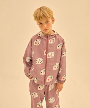 하트 주사위 윈드브레이커 자켓_윈터퍼플