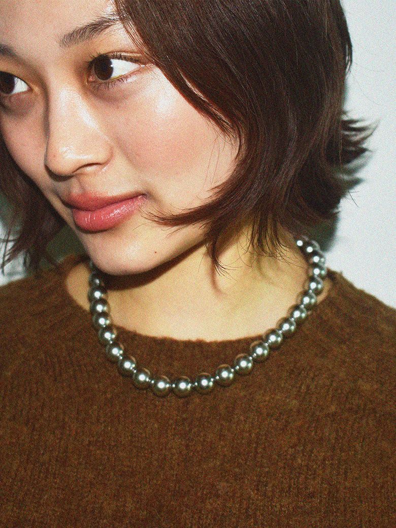 DOT GREY PEARL Necklace, 2Size