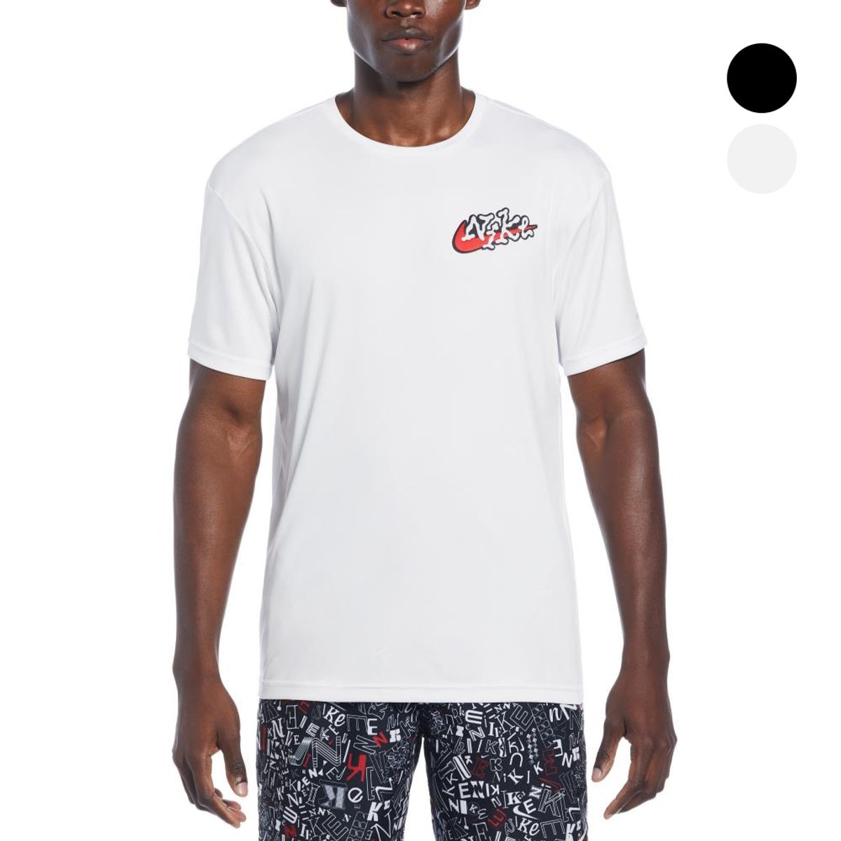 나이키스윔(NIKE SWIM) 남자래쉬가드 스크리블 패치 숏 슬리브 하이드로가드 NESSE527 2종 택1