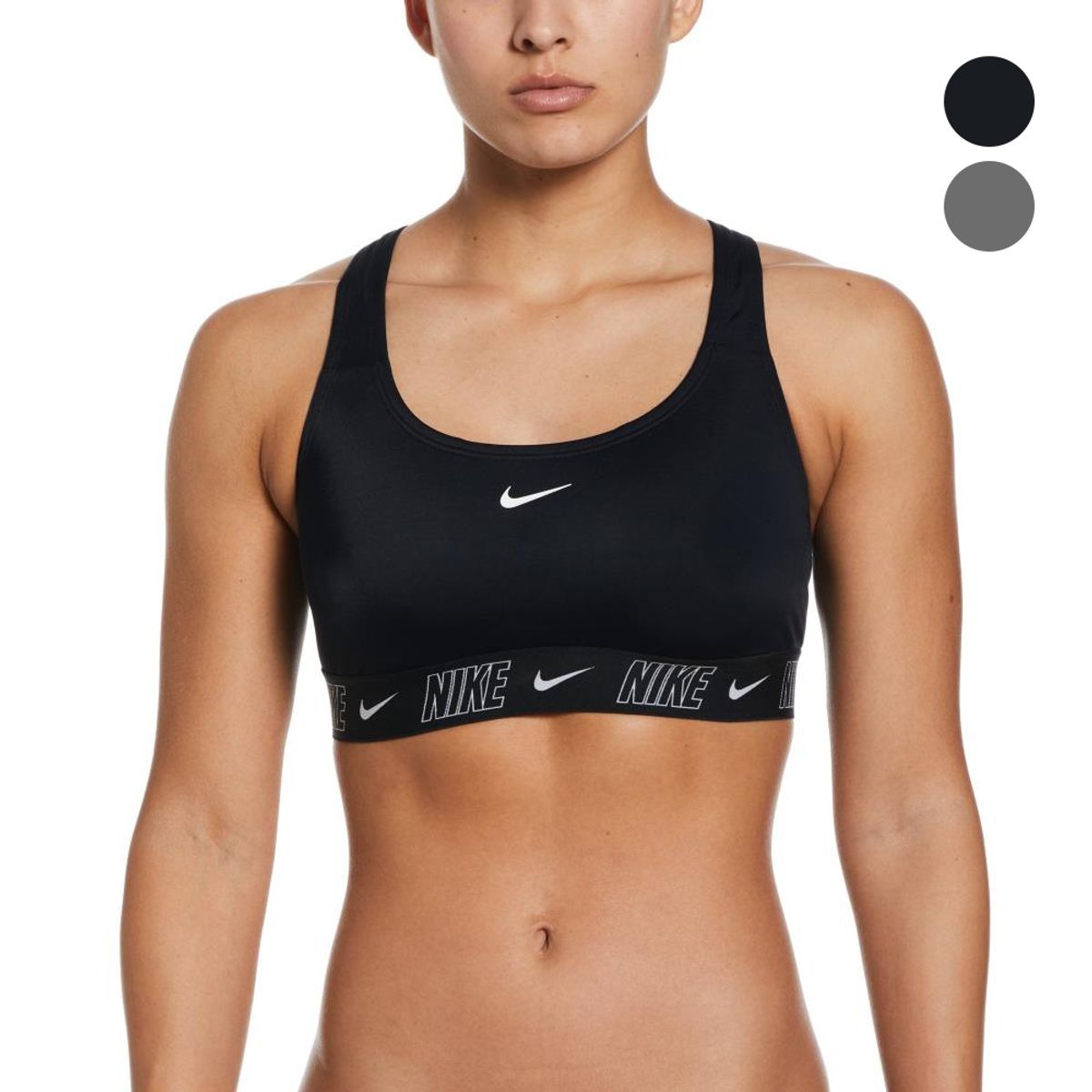 나이키스윔(NIKE SWIM) 여자수영복 로고 테이프 레이서백 비키니 탑 NESSD188 2종 택1