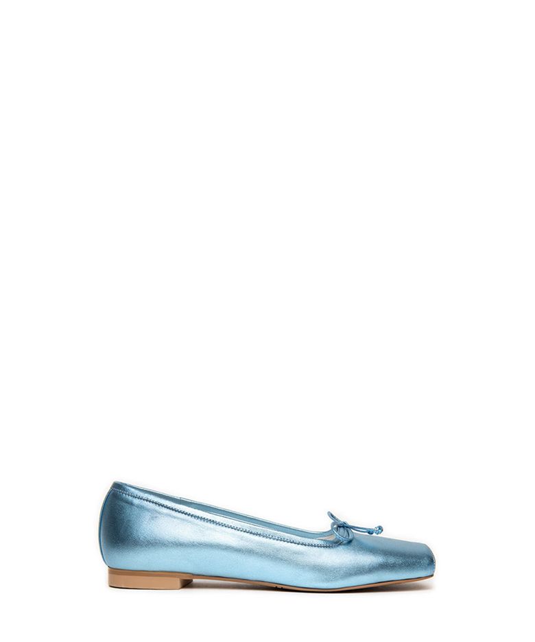 BALLET-TOE FLAT SHOES BLUE