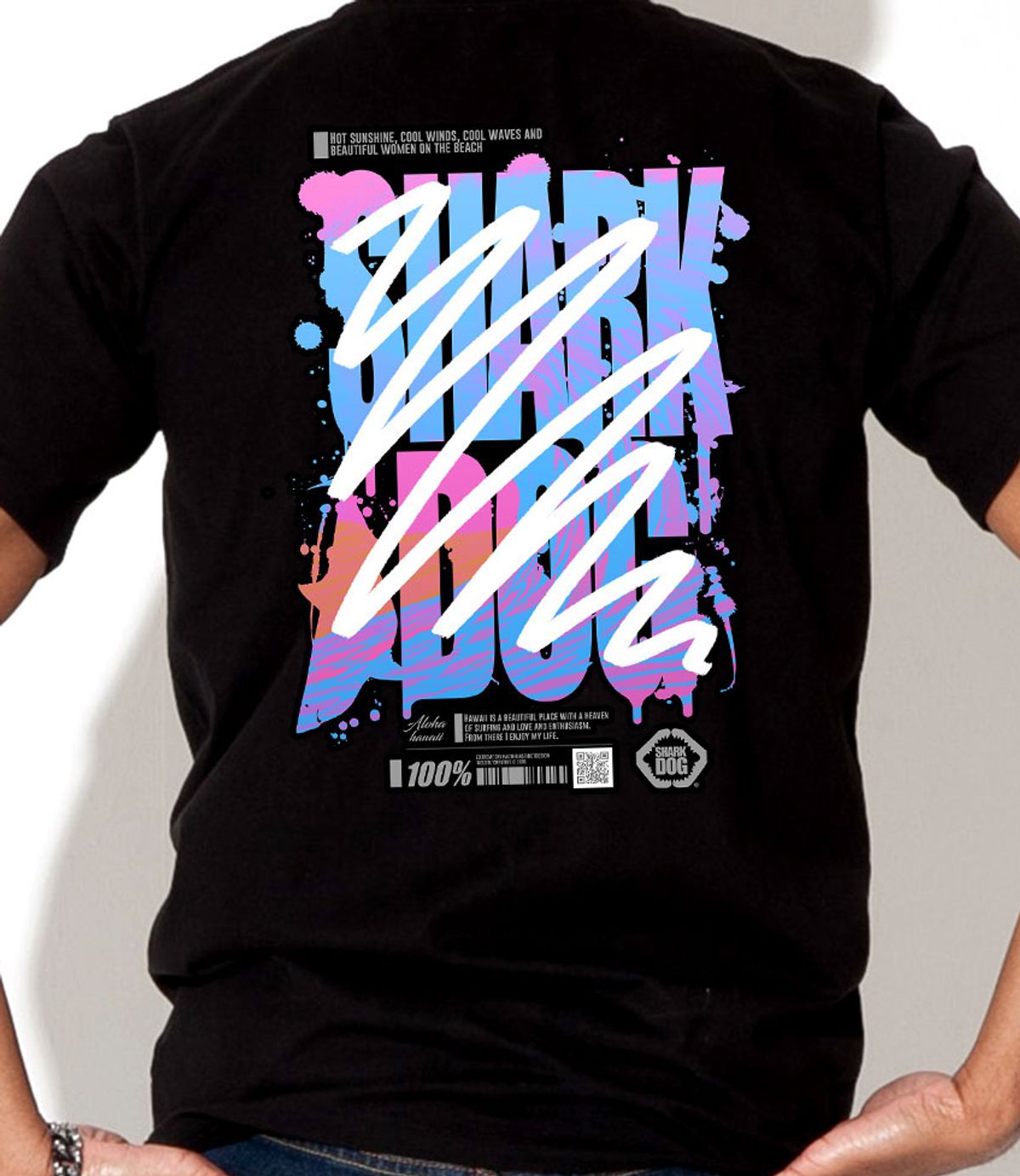 돌돌(DOLDOL) SHARK-DOG_tshirts-198 샤크독 서핑 하와이 그래픽 티셔츠 반팔티