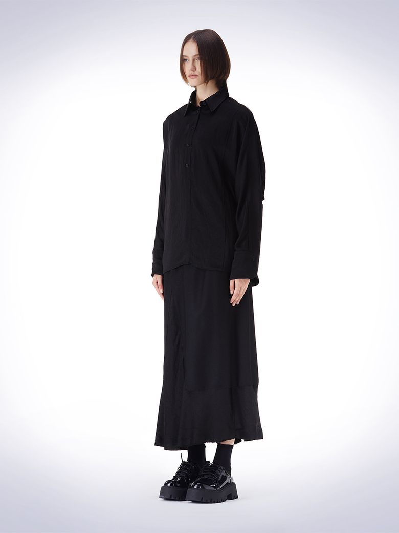 DOLMAN SLEEVE OVER FIT SHIRT BLACK