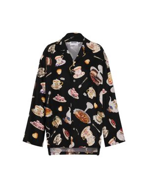 티타임 실크 새틴 셔츠