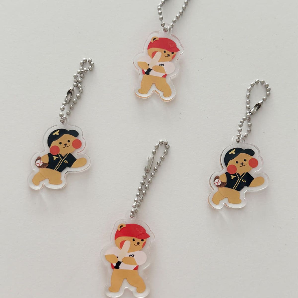 일레갈로(ILLREGALO) 일레베어프렌즈 베이스볼타운 야구 일러스트 아크릴 키링