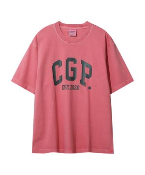 피그먼트 CGP 아치 로고 반소매 티셔츠_버건디