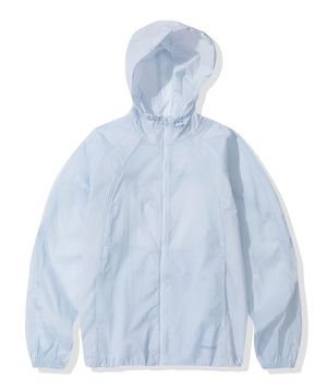 나일론 후드 경량 바람막이_스카이블루