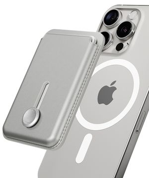 아이폰 갤럭시 전기종 호환 맥세이프 카드지갑 M-비카 버튼업 비건 레더 핸드폰 카드 수납 홀더 케이스