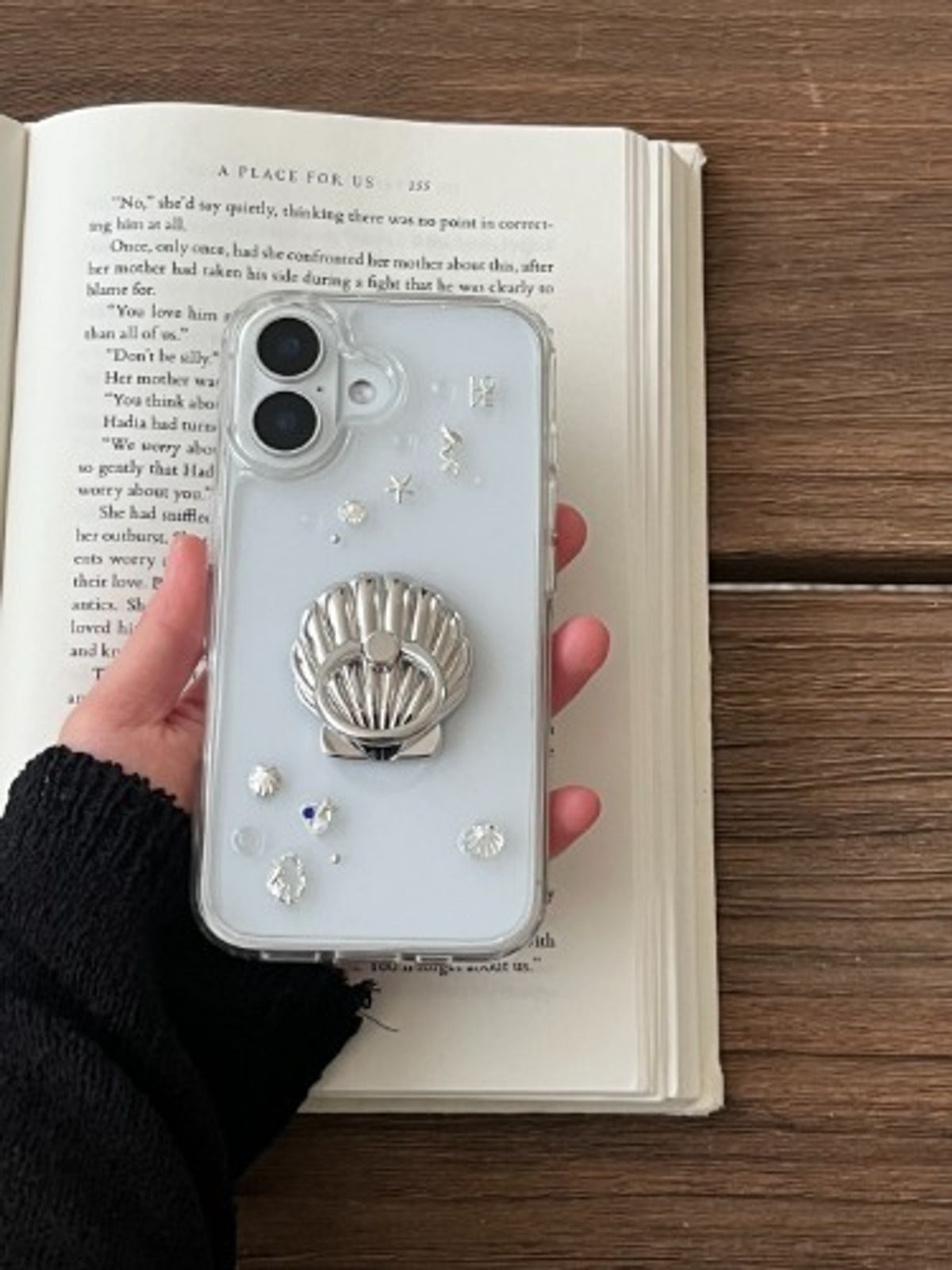 크림비(CREAMBEE) silver summer case + 조개핑거톡 일체형