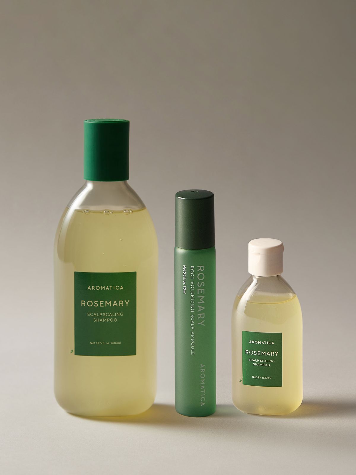 아로마티카(AROMATICA) [탈모영양관리] 로즈마리 탈모 영양 세트 (샴푸 400ML+앰플20ML+샴푸 100ML)