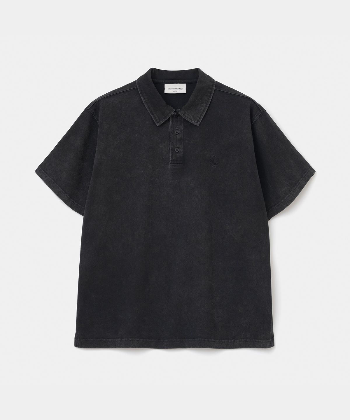 유니폼브릿지(UNIFORM BRIDGE) sulfa dyeing polo s/s t-shirt black