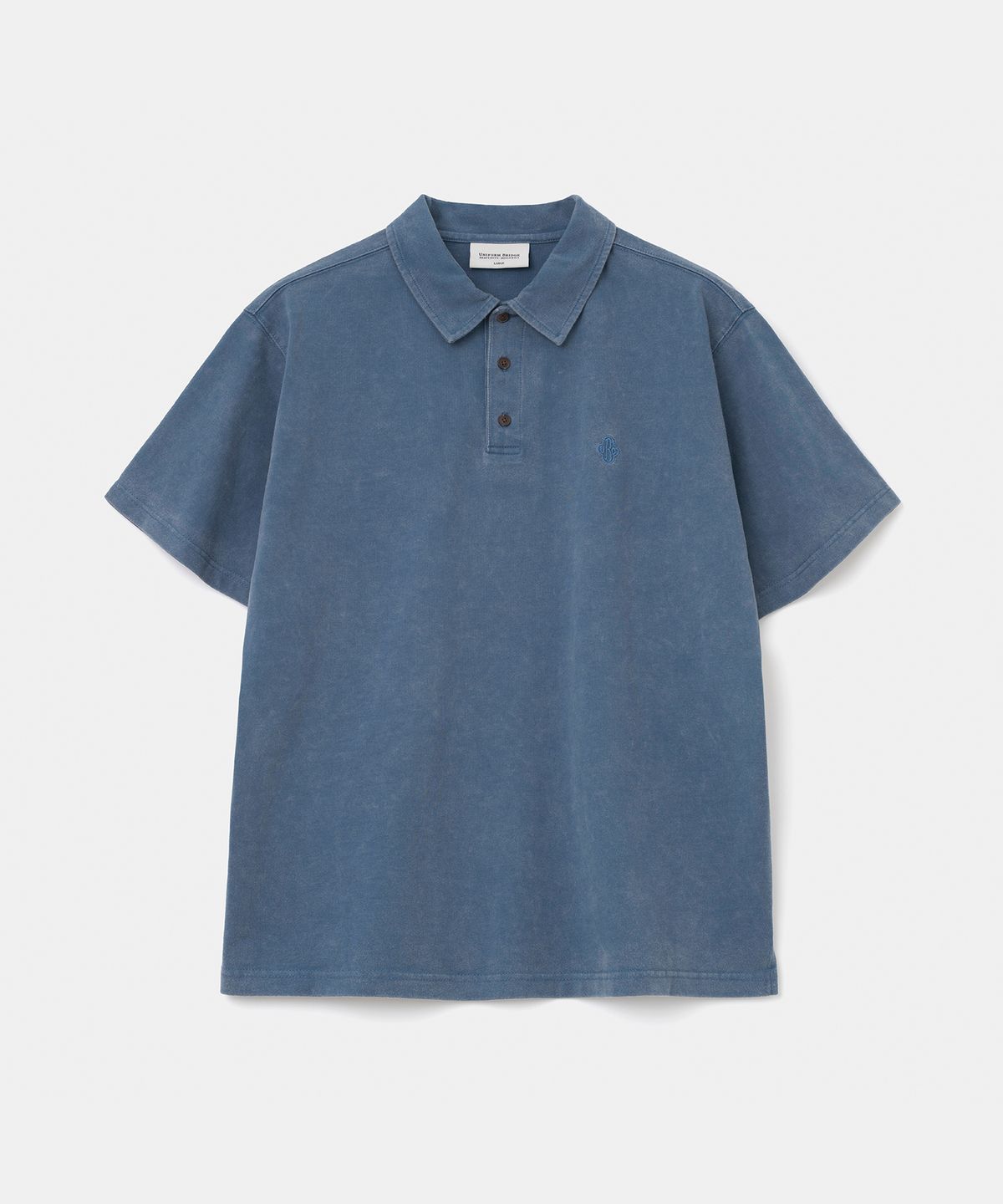 유니폼브릿지(UNIFORM BRIDGE) sulfa dyeing polo s/s t-shirt blue