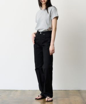 (WOMEN) DEN0655 Crease Chino Pants (Black)