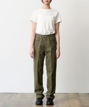 (WOMEN) DEN0657 Crease Chino Pants (Olive)