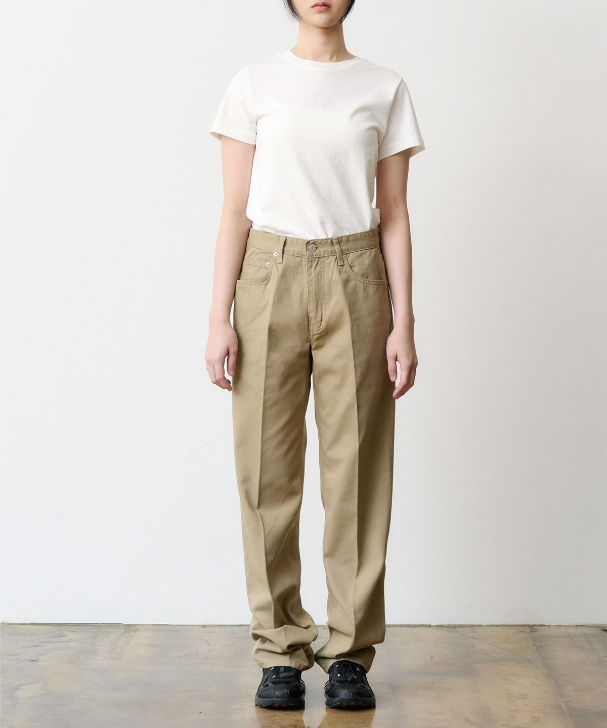 덴메이드(DENMADE) (WOMEN) DEN0651 Crease Chino Pants (Beige)