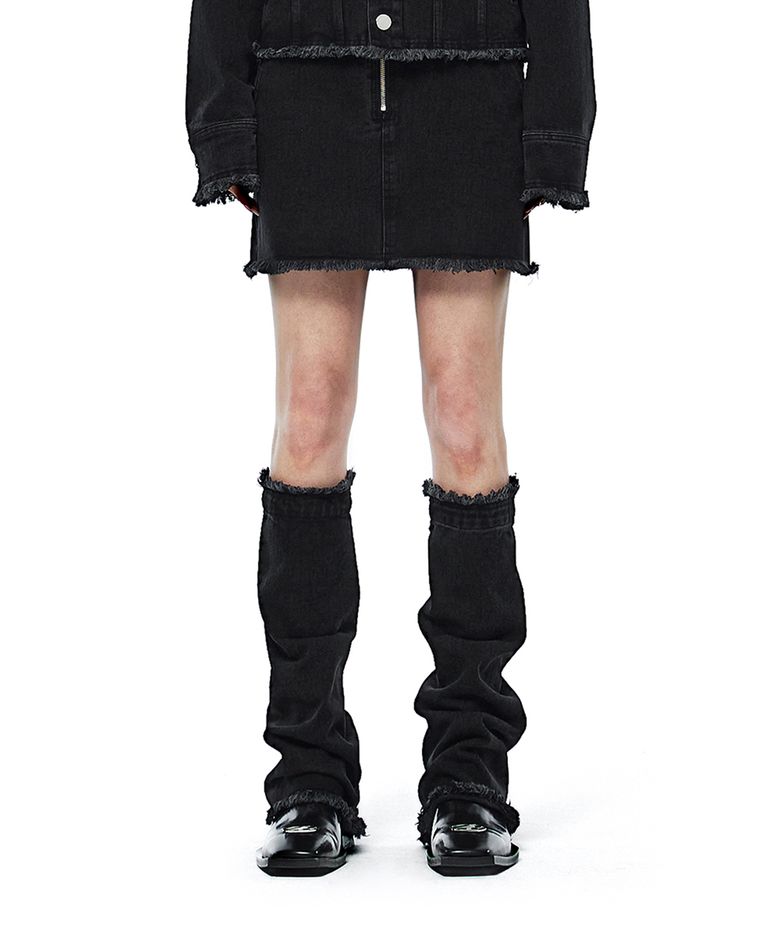CUT OFF DENIM SKIRT